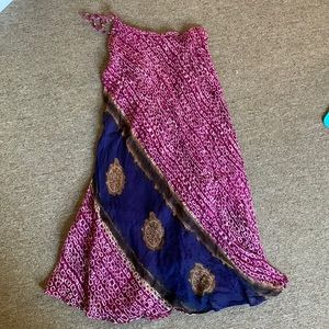 Boho patterned maxi skirt